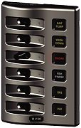 Blue Sea 4306 Gray 6 position Weatherdeck Water Resistant Fuse Panel
