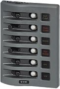 Blue Sea 4376 Gray 6 Position Weatherdeck Water Resistant Breaker Panel