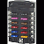 Blue Sea 5034 St Blade Fuse Block with Out Cover - 12 Circuit with Out Negative Bus