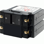 Blue Sea 7413 A-SERIES Flat Rocker Circuit Breaker - Double Pole - 20A