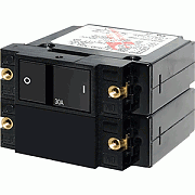 Blue Sea 7414 A-SERIES Flat Rocker Circuit Breaker - Double Pole - 30A