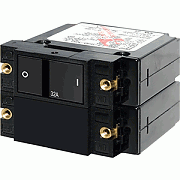 Blue Sea 7415 A-SERIES Flat Rocker Circuit Breaker - Double Pole - 32A