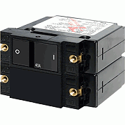 Blue Sea 7416 A-SERIES Flat Rocker Circuit Breaker - Double Pole - 40A