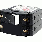 Blue Sea 7575 A-SERIES Raised Rocker Circuit Breaker - Double Pole - 32A