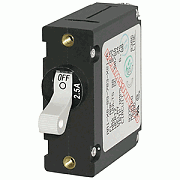 Blue Sea 7917 A-SERIES White Toggle Circuit Breaker - Single Pole 2.5A