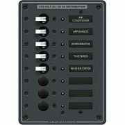 Blue Sea 8159 Ac 8 Position 230V (european) Breaker Panel (white Switches)