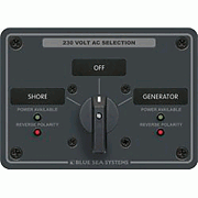 Blue Sea 8359 Ac Rotary Switch Panel 30 Ampere 2 Positions + Off, 2 Pole