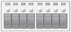 Blue Sea DC Water Resistant 8 Position Breaker Panel