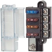 Blue Sea Systems 5045 Fuse Block Stblade 4CIRC with Cvr