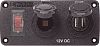 Blue Sea WATER-RESISTANT 12 Volt 15A Circuit Accessory Panel with 12 Volt Socket and Dual USB