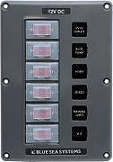 Blue Sea WATER-RESISTANT 12 Volt 6 Circuit Breaker Switch Panel