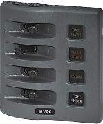 Blue Sea Weather Deck Panel 12 Volt 4 Gang Fuse Panel