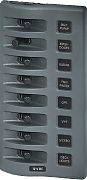 Blue Sea Weather Deck Panel 12 Volt 8 Gang Switch Panel