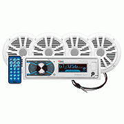 Boss Audio MCK632WB.64 Package W/MR632UAB Am/Fm CD Receiver; 2 Pair Of 6.5" MR6W Speakers &Amp; MRANT10 Antenna