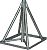 Brownell Boat Stands KS28GBASE Keel Stand 28" 40" Galv Base