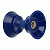 C.E. Smith 3" Bow Bell Roller Assembly - Blue TPR