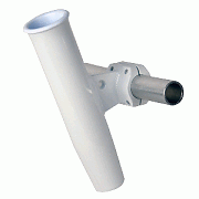 C.E. Smith Aluminum Horizontal CLAMP-ON Rod Holder 1.66" Od - White Powder Coated with Sleeve