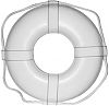 Cal June GW30 30" White Ring Buoy W/Straps