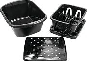 Camco 43517 Sink Kit with Dish Drainer Wht