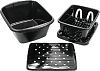 Camco 43518 Sink Kit with Dish Drainer Blk