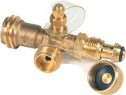 Camco 59113 Propane Brass Tee with 4 Ports