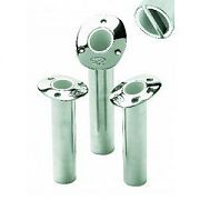 Ce Smith Flush Mt Rod Holder Silver Stainless 9" Dep 30 Deg