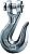 Chicago Hardware 237154 Chain Hook Hitest Selfcol 3/8I