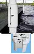 Dock Edge 91110F Torpedo Bumper, 18", PVC, White