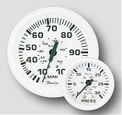 Dress White 4 Gauge Outboard Set