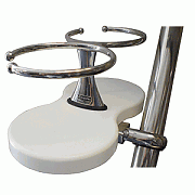 Edson CLAMP-ON Drink Holder - Double - White Poly