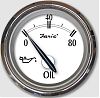 Faria 25001 Newport SS Oil Pressure Gauge (80 Psi)