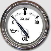 Faria 25001 Newport SS Oil Pressure Gauge (80 Psi)
