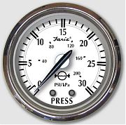 Faria 25008 Newport SS Water Pressure Gauge Kit (30 Psi)
