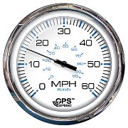 Faria 33861 Chesapeake White SS 5" GPS Speedometer 60 MPH