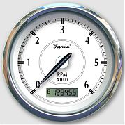 Faria 45004 Newport SS Tachometer with Hourmeter (6000 Rpm) (gas) (inboard)