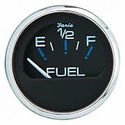Faria Chesapeake Black SS Fuel Level Gauge    E-1/2/F