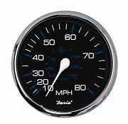 Faria Chesapeake Black SS Speedo, 80 MPH