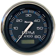Faria Chesapeake Black SS Tach/Hm 6000 gas inboard