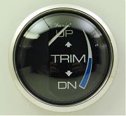 Faria Chesapeake Black SS Trim Gauge, OMC outboard