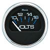 Faria Chesapeake Black SS Voltmeter, 10-16 vDC