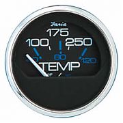 Faria Chesapeake Black SS Water Temp Gauge 100°-250°F
