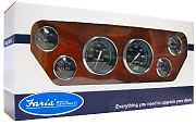 Faria Chesapeake SS Black 6 Gauge Set with GPS Speedometer
