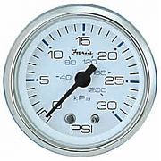 Faria Chesapeake White SS 30 PSI Water Pressure Gauge Kit