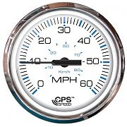 Faria Chesapeake White SS 60 MPH GPS Speedometer
