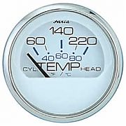 Faria Chesapeake White SS Cyl Head Temp   60°-220°F with Sender