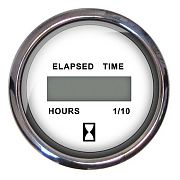 Faria Chesapeake White SS Digital Hourmeter 12-32 Volts