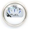 Faria Chesapeake White SS Fuel Level Gauge E-1/2/F