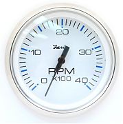 Faria Chesapeake White SS Tach 4000 Diesel, Mag Pickup
