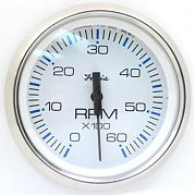 Faria Chesapeake White SS Tach 6000 gas inboard & I/O engines