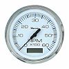 Faria Chesapeake White SS Tach/Hm 6000 Gas Inboard